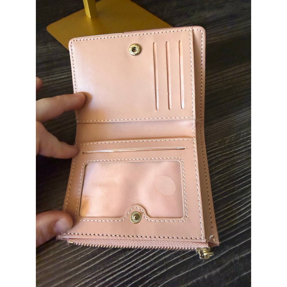 Designer L Baby Pink Small Patchwork Fashion Envelope Wallet - Picture 6 of 6